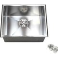 Contempo Living 23 in Drop in Single Bowl Zero Radius Kitchen Utility Laundry Sink Stainless Steel F2318T